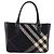 Borsa a mano BURBERRY Nova Check in lana nera argento Auth 198286A Nero - vista 13