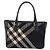 Borsa a mano BURBERRY Nova Check in lana nera argento Auth 198286A Nero - vista 2