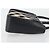 Borsa a mano BURBERRY Nova Check in lana nera argento Auth 198286A Nero - vista 3