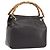 Borsa a mano GUCCI Bamboo in pelle marrone tono oro 000 3444 0575 Auth BA14834