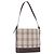 Borsa a tracolla BURBERRY Nova Check Canvas Beige Silver Auth BA14773 Argento