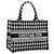 Christian Dior Book Tote Medium Bag Versetztes Muster Canvas Black Auth BA15076M Schwarz Weiß