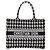 Christian Dior Book Tote Medium Bag Versetztes Muster Canvas Black Auth BA15076M Schwarz Weiß - Ansicht 2
