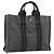 Hermès Borsa HERMES Fourre Tout PM Canvas Grigio Argento Auth 196919A Marrone