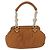 Borsa a mano Miu Miu in pelle marrone argento Auth 198523A - vista 2