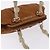 Borsa a mano Miu Miu in pelle marrone argento Auth 198523A - vista 7