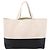 Céline CELINE Horizontal Cabas Large Tote Bag Leather White Black Auth 198621A Nero Bianco - vista 2