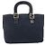 Borsa a mano FENDI Canvas Navy Silver Auth 198689A Argento Blu navy - vista 13