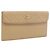 Cartera larga CHANEL Matelasse de piel de cordero Beige Gold CC Auth BA15254 Dorado