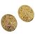 Orecchini CHANEL Knight Metal Gold Tone CC Auth 198847