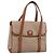 Céline Borsa a mano CELINE Macadam Canvas PVC Beige Gold Auth 198262 D'oro