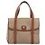 Céline Borsa a mano CELINE Macadam Canvas PVC Beige Gold Auth 198262 D'oro - vista 13