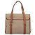 Céline Borsa a mano CELINE Macadam Canvas PVC Beige Gold Auth 198262 D'oro - vista 2