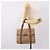Céline Borsa a mano CELINE Macadam Canvas PVC Beige Gold Auth 198262 D'oro - vista 24
