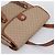 Céline Borsa a mano CELINE Macadam Canvas PVC Beige Gold Auth 198262 D'oro - vista 6