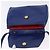 Céline CELINE Circle Schultertasche aus Leder Blau Goldfarben Auth BA14777 - Ansicht 16