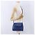 Céline CELINE Circle Schultertasche aus Leder Blau Goldfarben Auth BA14777 - Ansicht 23
