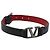 Bracciale VALENTINO Pelle Nero Argento Auth 198840A