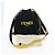 Pequin Borsa a Tracolla FENDI Pecan Canvas Pak Peking Nylon Argento Nero Auth 196280M - vista 12