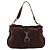 Bolsa de Ombro Miu Miu em Camurça Marrom Tom Dourado Auth am12303V - vista 13