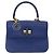 Céline Borsa a mano CELINE Circle in pelle 2way Blu Tono Oro Auth BA14889A - vista 13