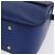Céline Borsa a mano CELINE Circle in pelle 2way Blu Tono Oro Auth BA14889A - vista 16