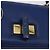 Céline Borsa a mano CELINE Circle in pelle 2way Blu Tono Oro Auth BA14889A - vista 20