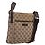 Borsa a tracolla GUCCI GG Canvas Beige Silver 122793 Auth 197038 Argento
