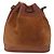 Borsa a Tracolla Burberrys Pelle Camoscio Marrone Oro Auth 196612A D'oro - vista 2