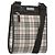 Borsa a tracolla BURBERRY Nova Check Canvas Beige Silver Auth 198716A Argento