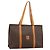 Céline Borsa Tote CELINE Macadam Canvas PVC Pelle Brown Gold Auth ka5704 Marrone D'oro