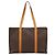 Céline Borsa Tote CELINE Macadam Canvas PVC Pelle Brown Gold Auth ka5704 Marrone D'oro - vista 2