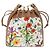 Borsa a tracolla con coulisse GUCCI Flora Canvas White Beige Auth BA14894A Bianco - vista 3