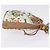 Borsa a tracolla con coulisse GUCCI Flora Canvas White Beige Auth BA14894A Bianco - vista 4
