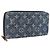 LOUIS VUITTON Monogram Denim Zippy Wallet Blue M95342 LV Auth 198787V
