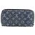 LOUIS VUITTON Monogram Denim Zippy Wallet Blue M95342 LV Auth 198787V - vista 2