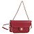 Borsa CHANEL Mini Matelasse 20 con catena in pelle d'agnello 2 vie rossa e oro CC Auth 196377M Rosso D'oro