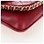 Borsa CHANEL Mini Matelasse 20 con catena in pelle d'agnello 2 vie rossa e oro CC Auth 196377M Rosso D'oro - vista 13
