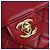 Borsa CHANEL Mini Matelasse 20 con catena in pelle d'agnello 2 vie rossa e oro CC Auth 196377M Rosso D'oro - vista 17