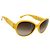 Occhiali da sole CHANEL COCO Mark Plastica Giallo Argento CC Auth 198826A
