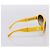 Occhiali da sole CHANEL COCO Mark Plastica Giallo Argento CC Auth 198826A - vista 4