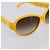 Occhiali da sole CHANEL COCO Mark Plastica Giallo Argento CC Auth 198826A - vista 8