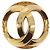 Orecchini perle CHANEL metallo Gold Tone CC Auth 198846 - vista 3
