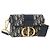 Borsa a mano Christian Dior Trotter Canvas Diorissimo Navy Gold Auth 196320M D'oro Blu navy