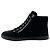 Sneakers alte Chanel in velluto nero - vista 3