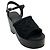 Sandali platform Chanel 2025 in mesh nero con logo CC
