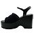 Sandali platform Chanel 2025 in mesh nero con logo CC - vista 3