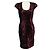 Abito Just Cavalli bordeaux con paillettes e maniche corte Rosso
