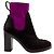 Acne Studios Botines sock booties de pelo de becerro marrón / fucsia Castaño - vista 2