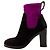 Acne Studios Botines sock booties de pelo de becerro marrón / fucsia Castaño - vista 3